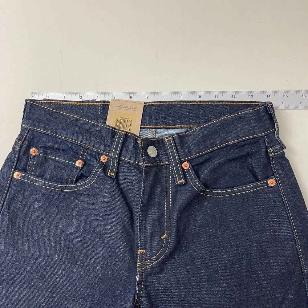 Levis 514 Jeans Mens 28x30 Blue Straight Dark Wash Denim Grunge Minimalist Rock